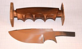 Рукоять ножа - модель 13 с клинком ( орех )