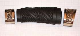 Рукоять ножа - модель 14 с литьем ( граб черный )