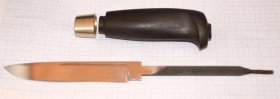 Рукоять ножа- модель 18 с литьем и клинком (граб черный)
