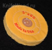 Шлифовальный круг (муслиновый), желтый с пропиткой  D-125мм  (5*60 hatho)
