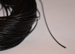 Шнур кожаный 2 мм черный (1 метр)