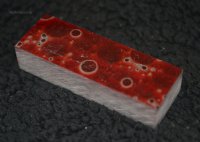 КОМПОЗИТНЫЙ МАТЕРИАЛ - ALUME MOON с алюминиевой микросеткой - красный 120*40*25мм