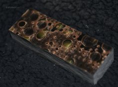 КОМПОЗИТНЫЙ МАТЕРИАЛ - NOBLE MOON с БРОНЗ+ ЛАТУНЬ микросеткой. (ЧЕРНЫЙ КОМПОЗИТ) 120*40*25ММ (RAFFIR