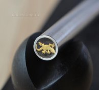 9616  АВТОРСКИЙ ПИН ЯЩЕРКА 10*80ММ (МЕЛЬХ+ЛАТ)