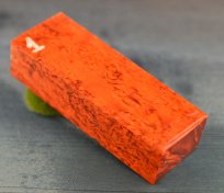 11283 КАРЕЛЬСКАЯ БЕРЕЗА СТАБИЛИЗИРОВАННАЯ В ОРАНЖЕВЫЙ 130*46*31ММ
