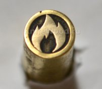 АВТОРСКИЙ ПИН - ПЛАМЯ 10*75ММ (СМОЛА ЧЕРНАЯ)