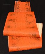 Кожа питона- оранжево черный 120*24см