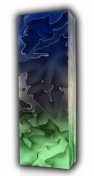 КОМПОЗИТНЫЙ МАТЕРИАЛ - NOBLE BLU-URANIUM с медной микросеткой. (ЧЕРНЫЙ КОМПОЗИТ- СВЕТЯЩИЙСЯ+изменяющий цвет ) 120*40*25ММ (RAFFIR
