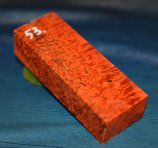 11327 КАРЕЛЬСКАЯ БЕРЕЗА СТАБИЛИЗИРОВАННАЯ В ОРАНЖЕВЫЙ 126*45*29ММ